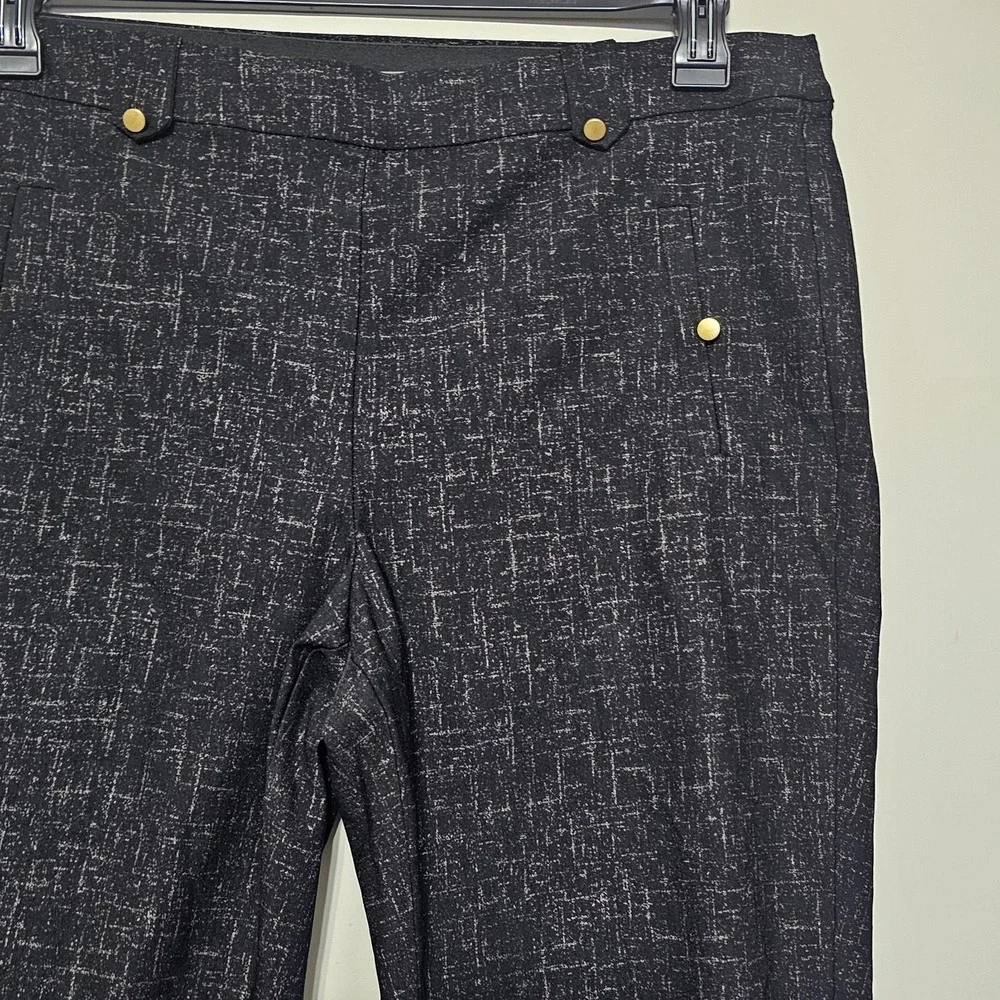 Maurices Women's Pants Size Large 12/14 Regular Black Gold Elastic Waistband 524 - Picture 6 of 11